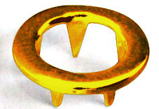 Ring prong golden brass