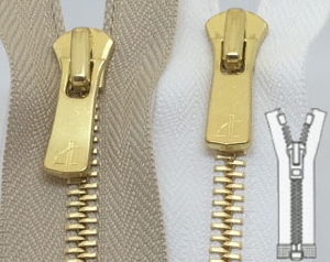 Zip 5 Excella© Brass open-end (Standard - 60cm - Black)