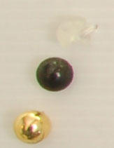 Bouton queue (Plastique - Demi-boule doré - 10 mm)