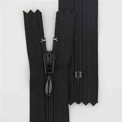 Zip 5 Spiral closed-end (Raindrop - 12cm - Black)