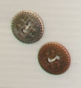 2-hole button (Metal - Silver sun - 15mm)