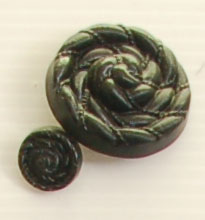 Bouton queue (Plastique - Rosace noir - 14 mm)