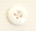 Bouton 4 trous (Plastique - 15 mm - Blanc)