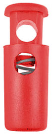 Bloc cordon cylindre (30 mm - Rouge - Plastique)