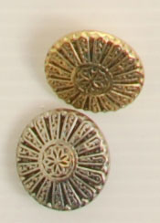 Bouton queue (Plastique - Rosace argentée - 22 mm)