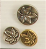 Shank button (Plastic - Silvery leaf - 18mm)