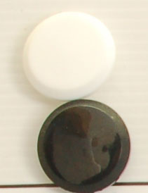 Bouton queue (Plastique - Noir brillant - 27 mm)