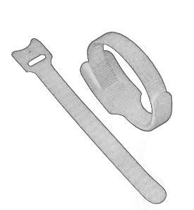 Serre-câble auto-agrippant 12mm (20 cm - Blanc - Standard)