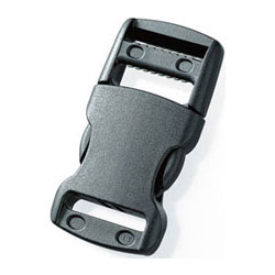 Snap-on buckle (30mm - Black - Plastic)