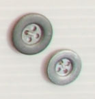 Bouton 4 trous (Zamak - 12 mm - Argent)