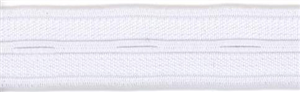 Button elastic tape (19mm - White)
