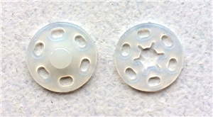 Pression à coudre (13 mm - Transparente - Plastique)