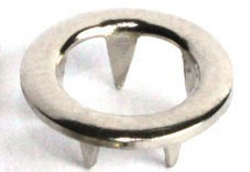 Prong ring nickel-plated brass