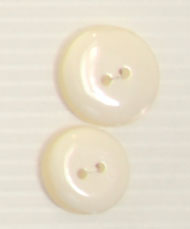 Bouton 2 trous (Plastique - Inclusion blanc - 18 mm)