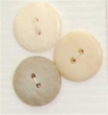 Bouton 2 trous (Plastique - Ecru - 15 mm)