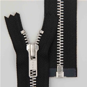Zip 5 aluminium séparable (Standard - 60 cm - Noir)