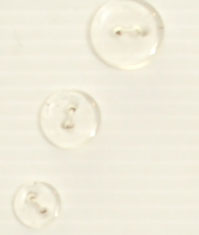 2-hole button (Plastic - Transparent - 12mm)