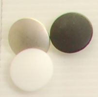 Bouton queue (Plastique - Argent mat - 18 mm)