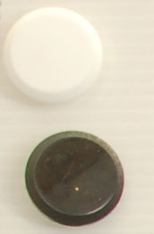 Bouton queue (Plastique - Noir brillant - 22 mm)