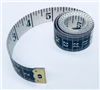 Flexible tailor's tape measure in inches