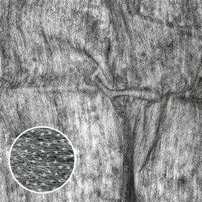 Iron-on non-woven fabric microdot (90 cm - Black - Polyester)