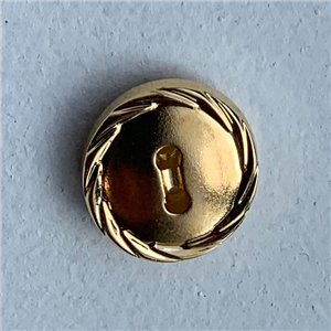 Bouton 2 trous spirale (15 mm - Or - Plastique)
