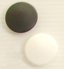 Bouton queue (Plastique - Noir mat - 22 mm)