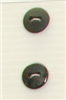 2-hole button (Plastic - Matt black - 12mm)