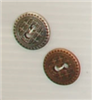 2-hole button (Metal - Silver sun - 15mm)