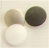 Shank button (Plastic - Matt white - 19mm)